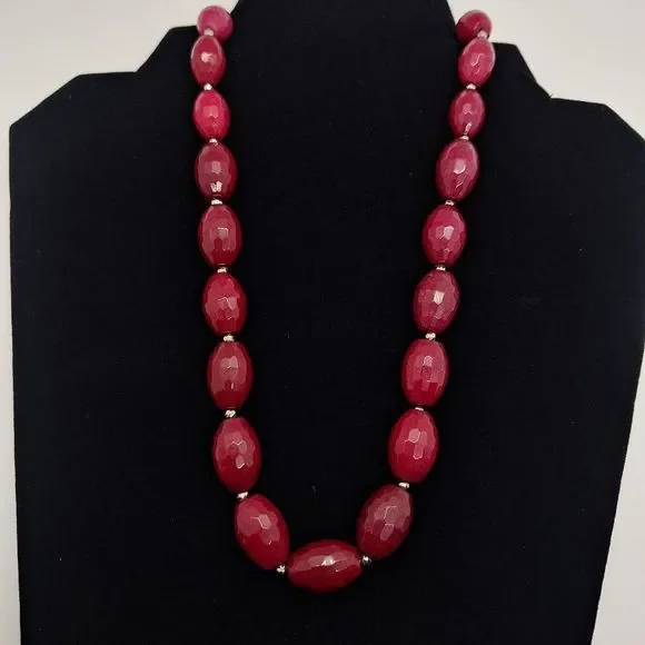 White House Black Market Red Jade Necklace